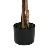 TopComfy Artificial Trees 74in Artificial Ficus Tree Large Fake Ficus Tree Faux Ficus Tree in Black Plastic Pot for Home, Green, 44.5"*44.5"*74" - 4 of 4