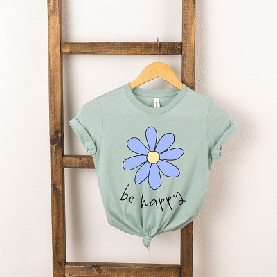 The Juniper Shop Be Happy Flower Youth Short Sleeve Tee