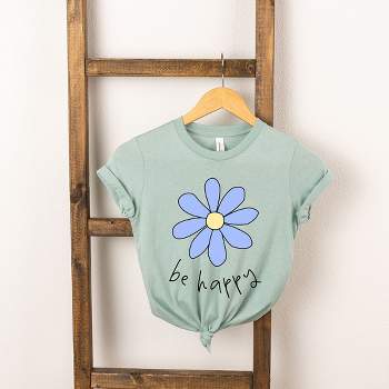 The Juniper Shop Be Happy Flower Youth Short Sleeve Tee