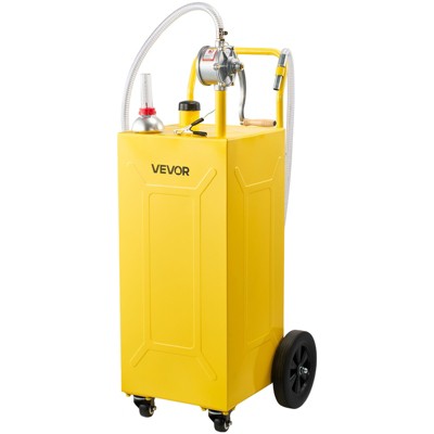 VEVOR 30 Gallon Fuel Gas Caddy, Carbon Steel, Portable Fuel Transfer ...