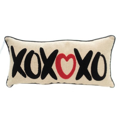 Home Decor 10.0" Xoxo Heart Pillow Throw Love Filled Decorative  -  Decorative Pillow