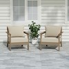 WestinTrends Avalon Outdoor Modern HDPE Patio Club Chairs with Deep Seat Cushions (Set of 2) - 2 of 4