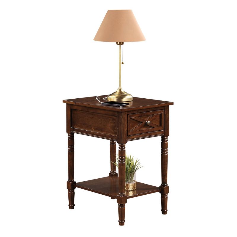 Country Oxford End Table with Charging Station - Johar Furniture, 4 of 15