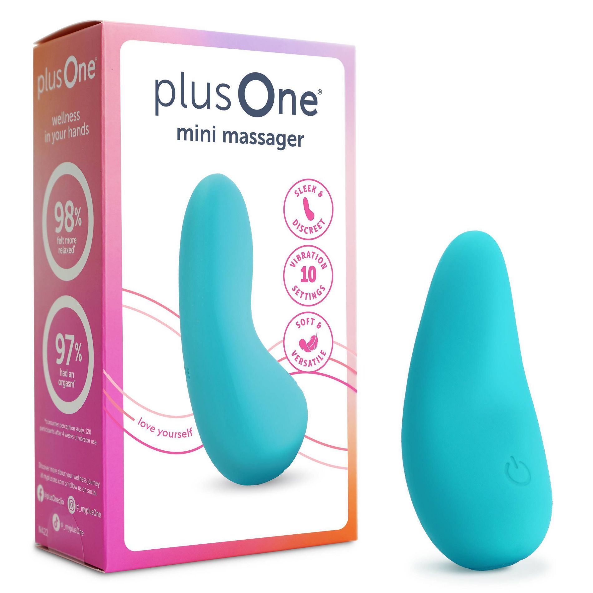 plusOne Waterproof and Rechargeable Mini Vibrator