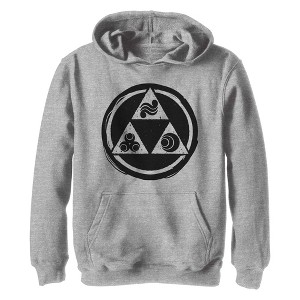 Boy's Nintendo Triforce Circled Pull Over Hoodie - 1 of 4