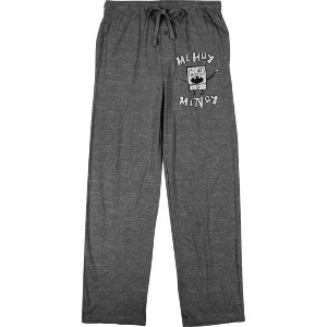 Spongebob Squarepants Me Hoy Minoy Dooblebob Spongebob Men's Charcoal Heather Sleep Pajama Pants - 1 of 3
