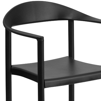 ErgoStack 1000 lb Capacity Black Metal & Plastic Dining Chair