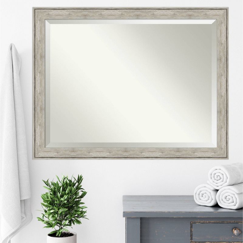 Crackled Framed Bathroom Vanity Wall Mirror Metallic - Amanti Art, 6 of 11