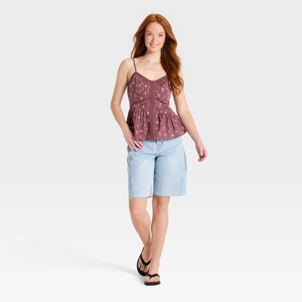 Top de algodón con encaje para mujer - Universal Thread™ 3
