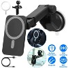 iMountek"Magnetic Wireless Car Charger 15W, MagSafe Mount for iPhone 12/13/14 & Qi-Enabled Phones"Black - 3 of 4