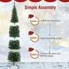 Resenkos 8-Foot Pre-Lit Pencil Artificial Christmas Tree with 300 Warm White LEDs - Green - 2 of 4