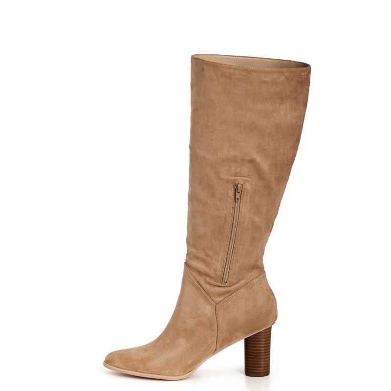 Women's Wide Fit Impact Knee Boot - Beige | CITY CHIC, 4 of 8