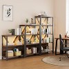 3/4-Tier Rotating Bookshelf, 360° Wood Bookcase for Kids & Adults, Corner Shelf Organizer for Bedroom, Living Room - 3 of 4
