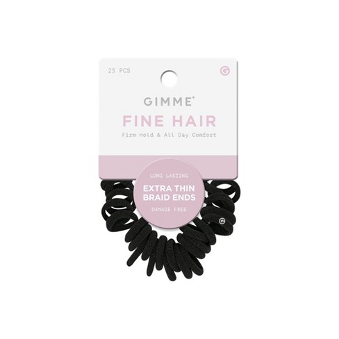 Gimme Beauty X-fine Mini Hair Tie Bands - Black - 25ct : Target