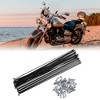 Unique Bargains Bicycle Steel Spokes 14G Bike Spoke with Nipples Black 10.04" 36 Pcs - 2 of 4