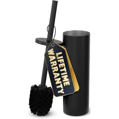 Gold Toilet Brush and Holder Set, Brushed Stainless Steel Bowl Brush with Replacable Head and Removable Inner Bowl
