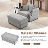 YOOCOZZ Modern Storage Sofa with Ottoman - USB Ports & Cup Holders Included - 4 of 4