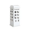 Gulches 11.5" Tall Leather Jewelry Box, British Telephone Design, White - 4 of 4