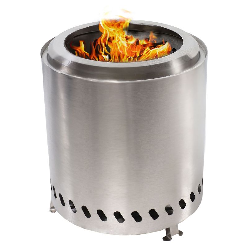 Sunnydaze Stainless Steel Tabletop Smokeless Fire Pit, 1 of 16