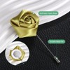 Unique Bargains Wedding Groom Boutonnieres Rose Flower Lapel Pins for Men 1 Pc - 2 of 4