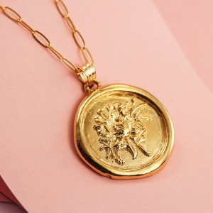 Wax Seal Peony Necklace - 1 of 4
