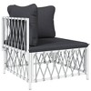 vidaXL Garden Lounge Set White, Dark Grey - 4 of 4