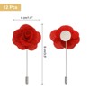 Unique Bargains Camellia Boutonnieres Pins for Formal Party Easy to Use Artificial Flowers 12pcs - 2 of 4