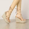 Allegra K Women's Espadrilles Platform Wedges Heel Lace Up Sandals - 2 of 4