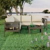 Merax 4-Piece Acacia Wood Outdoor Sofa Set with a Coffee Table and Adjustable Foot Pads - 2 of 4