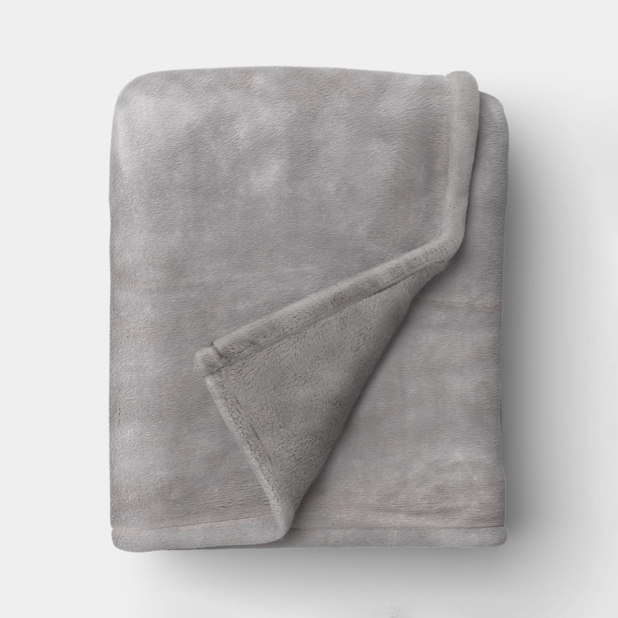 Oversized Primalush Throw Blanket Light Gray - Threshold™