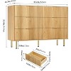 Dresser for Bedroom,6 Drawer Dresser with Wide Drawers,Wooden Chest of Drawers,Modern Storage Dressers for Living Room,Closet,Hallway,Entryway - 2 of 4