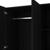 SEVOBAL Armoires Three Door Mirrored Armoire with Two Drawers Shelves and Hanging Rod for Bedroom and Closet Storage , Black, 19.7"*35.4"*71.1" - 4 of 4