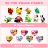 Joyfy 28 Pcs Valentines Wind-up Toy with Cards for Kids, Valentines Party Favors, Goody Bag Fillers, Classroom Exchange Gifts, Novelty Funny Gifts - 2 of 4