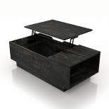 Marceau Flip Top Coffee Table Reclaimed Black Oak - miBasics