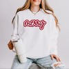 Merry Outline Puff  - Women's Lightweight Garment Dyed Sweatshirt - 2 of 4