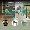 WestinTrends Playa 3-Piece Outdoor Resin Patio Bistro Set with Stackable Patio Dining Side Chairs - 4 of 4