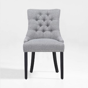 WestinTrends  Upholstered Wingback Button Tufted Dining Chair - 1 of 4
