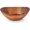 Nambe Braid Acacia Wood Salad Bowls, Set of 4, Individual Vegetable Prep Bowls, Serve Condiments, Dip, Sauce, Nuts, Olive, Salsa, - 2 of 4
