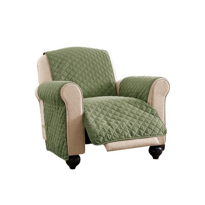 Collections Etc Ultra Reversible Furniture Cover Protector Recliner Olive/Sage