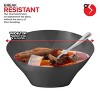 Stock Your Home 54-oz Black Plastic Serving Bowls (4 Pack) - 2 of 3
