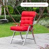 ARTPLAN All Weather Chair Outdoor Cushions of Adirondack Chair with High Back Wicker Tufted Pillow for Outdoor Furniture - 2 of 4