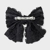 Ruffled Bow Hair Barrette - Wild Fable™ Black: Fashion Accessory, Polyester & Iron, Solid Pattern - 2 of 3