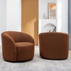 KINWELL 34" Wide Upholstered Swivel Accent Barrel Chair (Set of 2) - 3 of 4