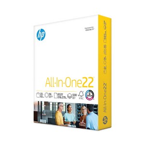 HP Papers All-In-One22 Paper, 96 Bright, 22 lb Bond Weight, 8.5 x 11, White, 500/Ream - 1 of 4