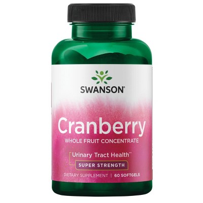Swanson Cranberry Whole Fruit Concentrate - Super Strength 420 mg 60 Softgels.