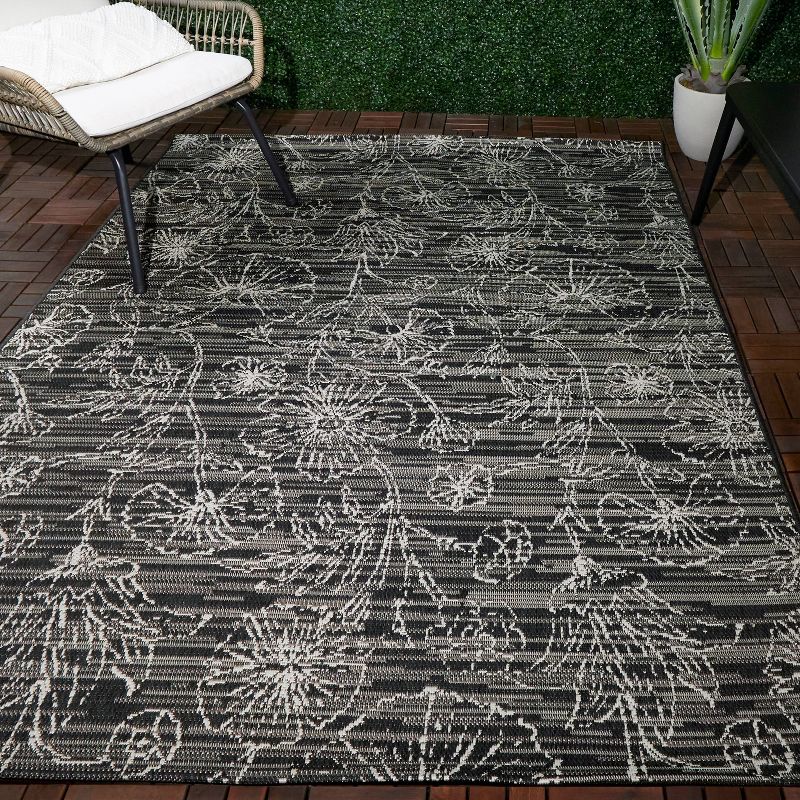 Outdoor Rug Traced Floral - Threshold™, 2 of 4