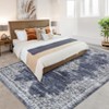 Washable Vintage Printed Rug Non Slip Low Pile Rug Soft Throw Floor Cover Foldable Indoor Carpet for Living Room Bedroom Playroom Nursery - 4 of 4