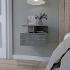 NicBex Wall-mounted Nightstand with 2-Tier Open Shelf Modern End Table with 1-Drawer for Bedroom,Living Room - 2 of 4