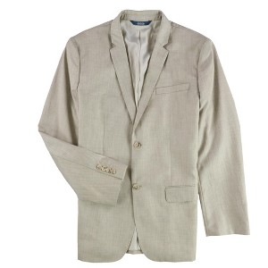 Perry Ellis Mens Textured Herringbone Two Button Blazer Jacket - 1 of 2