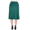 24seven Comfort Apparel A Line Elastic Waist Knee Length Skirt - 3 of 4